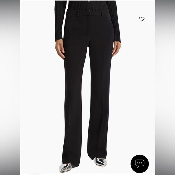 Theory Slim Trousers Black Mid weight sz 6 Office Preppy Corpcore Classic Slink - Picture 1 of 12